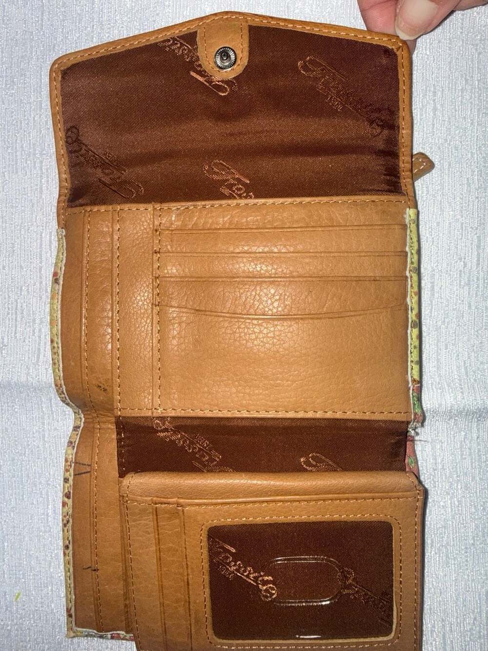 Fossil Multicolor Floral Patchwork Leather Trifold Wallet - Picture 3 of 3